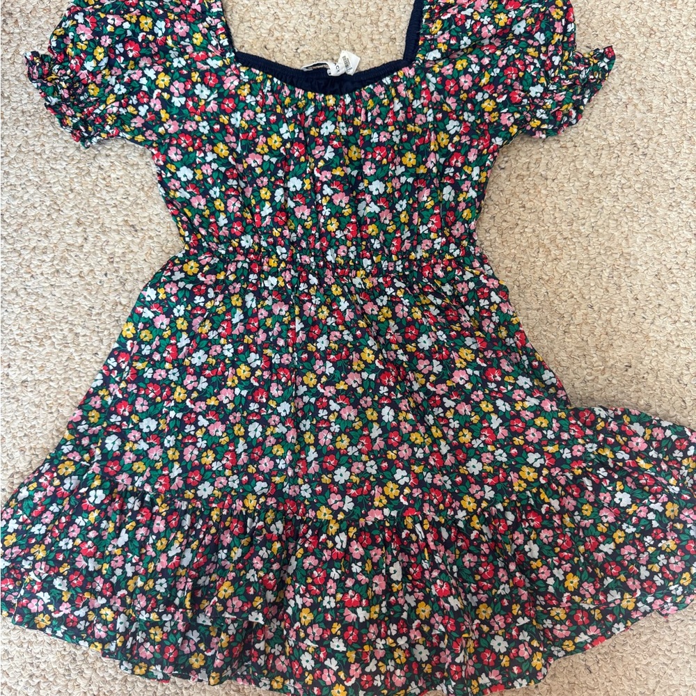 Janie and Jack Pink and Red Ruffled Smocked Sundress